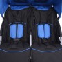 Blue and black steel twin stroller by vidaXL, Baby strollers - Ref: Foro24-10109, Price: 194,30 €, Discount: %