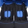 Blue and black steel twin stroller by vidaXL, Baby strollers - Ref: Foro24-10109, Price: 211,08 €, Discount: %