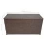 Brown synthetic rattan garden storage box 120x50x60 cm by vidaXL, Outdoor storage boxes - Ref: Foro24-42499, Price: 115,11 €,...
