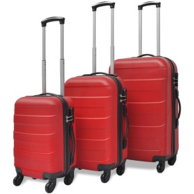 Trolley Set Rigid Suitcase Three Units Red by vidaXL, Suitcases - Ref: Foro24-91143, Price: 124,07 €, Discount: %