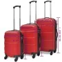 Set Trolley Maleta Rígida Tres Uds. Rojo de vidaXL, Maletas - Ref: Foro24-91143, Precio: 121,57 €, Descuento: %