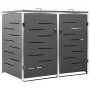 Shed for two steel garbage containers 138x77.5x112.5 cm by vidaXL, Waste container supports - Ref: Foro24-149555, Price: 416,...