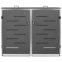 Shed for two steel garbage containers 138x77.5x112.5 cm by vidaXL, Waste container supports - Ref: Foro24-149555, Price: 416,...