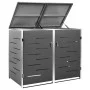 Shed for two steel garbage containers 138x77.5x112.5 cm by vidaXL, Waste container supports - Ref: Foro24-149555, Price: 416,...