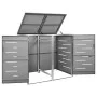 Shed for two steel garbage containers 138x77.5x112.5 cm by vidaXL, Waste container supports - Ref: Foro24-149555, Price: 416,...