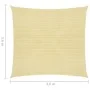 Quadratische Segelmarkise 3,6x3,6 m HDPE beige von vidaXL, Sonnenschirme - Ref: Foro24-42282, Preis: 45,02 €, Rabatt: %