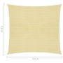 Toldo de vela cuadrado 3,6x3,6 m HDPE beige de vidaXL, Sombrillas - Ref: Foro24-42282, Precio: 37,56 €, Descuento: %