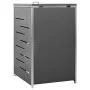 Shed for a steel garbage container 69x77.5x112.5 cm by vidaXL, Waste container supports - Ref: Foro24-149554, Price: 214,25 €...