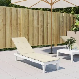 Cream sun lounger cushion (75+105)x50x4 cm by vidaXL, Cushions for chairs and sofas - Ref: Foro24-314175, Price: 28,91 €, Dis...