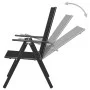 Klappbare Gartenstühle 4 Stück aus Aluminium und schwarzem Textilene von vidaXL, Gartenstühle - Ref: Foro24-41731, Preis: 216...