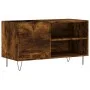 Smoked oak engineered wood record cabinet 85x38x48 cm by vidaXL, CD and DVD storage - Ref: Foro24-831705, Price: 51,04 €, Dis...