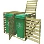 Double shed impregnated wood garbage container 240 L by vidaXL, Waste container supports - Ref: Foro24-42270, Price: 195,23 €...