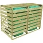 Double shed impregnated wood garbage container 240 L by vidaXL, Waste container supports - Ref: Foro24-42270, Price: 195,23 €...