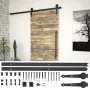 Schwarzes Schiebetürbeschlag-Set aus Stahl, 183 cm. von vidaXL, Türrahmen - Ref: Foro24-142827, Preis: 47,63 €, Rabatt: %