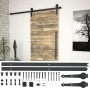 Schwarzes Schiebetürbeschlag-Set aus Stahl, 183 cm. von vidaXL, Türrahmen - Ref: Foro24-142827, Preis: 48,38 €, Rabatt: %