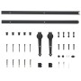 Schwarzes Schiebetürbeschlag-Set aus Stahl, 183 cm. von vidaXL, Türrahmen - Ref: Foro24-142827, Preis: 48,38 €, Rabatt: %