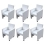Dining chairs 6 pcs white synthetic leather by vidaXL, dining chairs - Ref: Foro24-160186, Price: 864,00 €, Discount: %