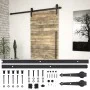 SKIEN Schiebetür-Beschlagsatz aus schwarzem Stahl, 200 cm von vidaXL, Türrahmen - Ref: Foro24-145259, Preis: 188,70 €, Rabatt: %