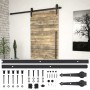 SKIEN Schiebetür-Beschlagsatz aus schwarzem Stahl, 200 cm von vidaXL, Türrahmen - Ref: Foro24-145259, Preis: 49,68 €, Rabatt: %