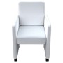 Sillas de comedor 6 uds cuero sintético blanco