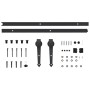 Kit de herrajes para puertas correderas SKIEN acero negro 200cm de vidaXL, Marcos de puertas - Ref: Foro24-145259, Precio: 49...