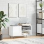 Glossy white engineered wood record cabinet 85x38x48 cm by vidaXL, CD and DVD storage - Ref: Foro24-831702, Price: 51,75 €, D...