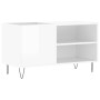 Glossy white engineered wood record cabinet 85x38x48 cm by vidaXL, CD and DVD storage - Ref: Foro24-831702, Price: 51,75 €, D...