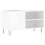 Glossy white engineered wood record cabinet 85x38x48 cm by vidaXL, CD and DVD storage - Ref: Foro24-831702, Price: 51,22 €, D...