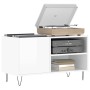 Glossy white engineered wood record cabinet 85x38x48 cm by vidaXL, CD and DVD storage - Ref: Foro24-831702, Price: 51,75 €, D...