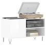 Glossy white engineered wood record cabinet 85x38x48 cm by vidaXL, CD and DVD storage - Ref: Foro24-831702, Price: 51,22 €, D...
