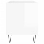 Glossy white engineered wood record cabinet 85x38x48 cm by vidaXL, CD and DVD storage - Ref: Foro24-831702, Price: 51,75 €, D...
