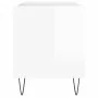 Glossy white engineered wood record cabinet 85x38x48 cm by vidaXL, CD and DVD storage - Ref: Foro24-831702, Price: 51,22 €, D...