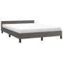 Bed frame with headboard gray synthetic leather 140x200cm by vidaXL, Beds and slatted bases - Ref: Foro24-347505, Price: 124,...