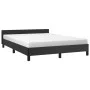 Bed frame with headboard black synthetic leather 140x200cm by vidaXL, Beds and slatted bases - Ref: Foro24-347501, Price: 149...