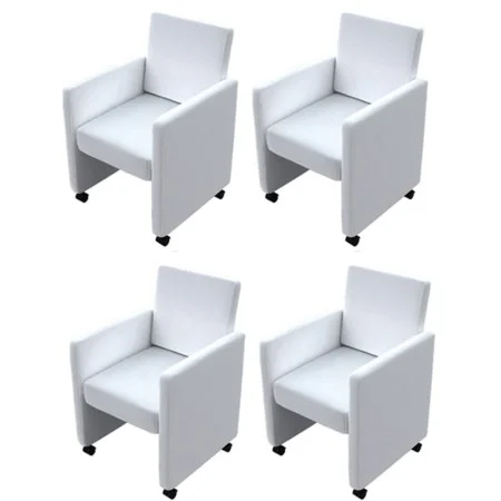 Esszimmerstühle 4 Einheiten aus weißem Kunstleder von vidaXL, Essstühle - Ref: Foro24-160185, Preis: 569,84 €, Rabatt: %