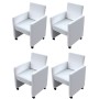 Dining chairs 4 units white synthetic leather by vidaXL, dining chairs - Ref: Foro24-160185, Price: 544,35 €, Discount: %