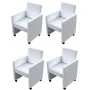 Esszimmerstühle 4 Einheiten aus weißem Kunstleder von vidaXL, Essstühle - Ref: Foro24-160185, Preis: 569,84 €, Rabatt: %