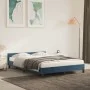Dark blue velvet bed frame with headboard 140x200 cm by vidaXL, Beds and slatted bases - Ref: Foro24-347577, Price: 125,90 €,...