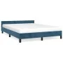 Dark blue velvet bed frame with headboard 140x200 cm by vidaXL, Beds and slatted bases - Ref: Foro24-347577, Price: 125,90 €,...