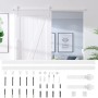 Beschlagsatz für Schiebetüren aus weißem Stahl 200 cm von vidaXL, Türrahmen - Ref: Foro24-151708, Preis: 65,45 €, Rabatt: %