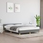 Bed frame with headboard in dark gray fabric 140x200 cm by vidaXL, Beds and slatted bases - Ref: Foro24-347416, Price: 122,92...
