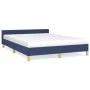 Bed frame with headboard gray taupe blue fabric 140x200 cm by vidaXL, Beds and slatted bases - Ref: Foro24-347421, Price: 118...