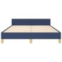 Bed frame with headboard gray taupe blue fabric 140x200 cm by vidaXL, Beds and slatted bases - Ref: Foro24-347421, Price: 120...