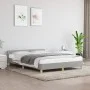 Light gray fabric bed frame with headboard 140x200 cm by vidaXL, Beds and slatted bases - Ref: Foro24-347415, Price: 128,07 €...