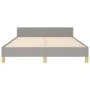 Light gray fabric bed frame with headboard 140x200 cm by vidaXL, Beds and slatted bases - Ref: Foro24-347415, Price: 128,07 €...