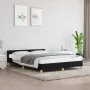Bed frame with black fabric headboard 140x200 cm by vidaXL, Beds and slatted bases - Ref: Foro24-347417, Price: 120,65 €, Dis...