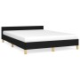 Estructura de cama con cabecero de tela negro 140x200 cm de vidaXL, Camas y somieres - Ref: Foro24-347417, Precio: 123,27 €, ...