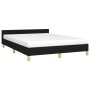 Estructura de cama con cabecero de tela negro 140x200 cm de vidaXL, Camas y somieres - Ref: Foro24-347417, Precio: 123,27 €, ...