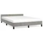 Estructura de cama con cabecero terciopelo gris claro 140x190cm de vidaXL, Camas y somieres - Ref: Foro24-347573, Precio: 123...