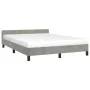 Estructura de cama con cabecero terciopelo gris claro 140x190cm de vidaXL, Camas y somieres - Ref: Foro24-347573, Precio: 123...